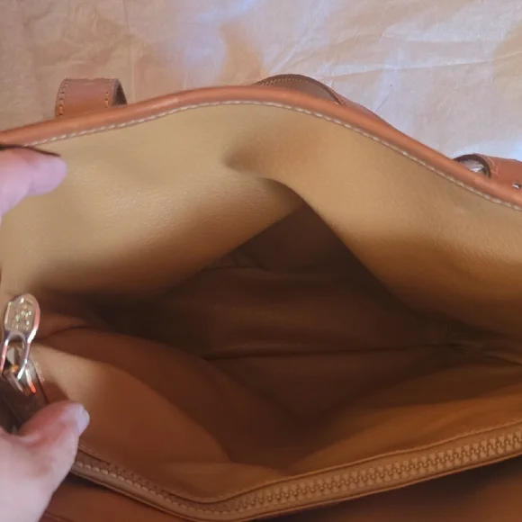 Celine Brown and Tan Patterned Tote - Picture 4 of 6